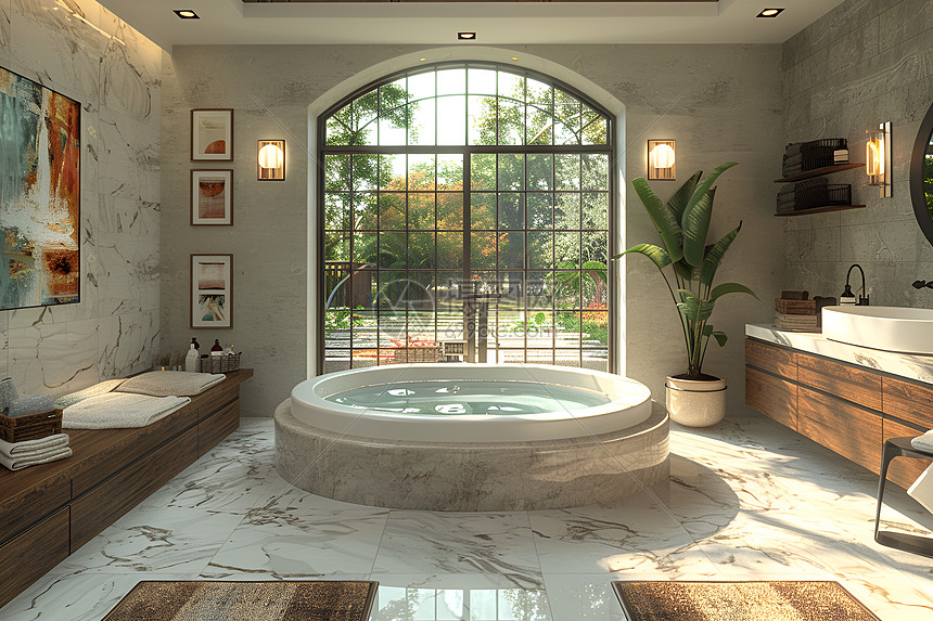 豪华风格的浴室图片
