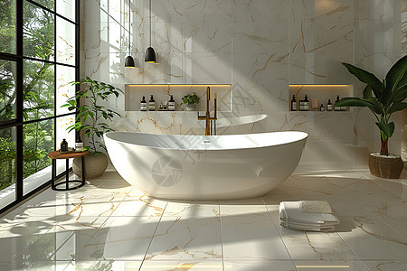 豪华典雅的浴室图片