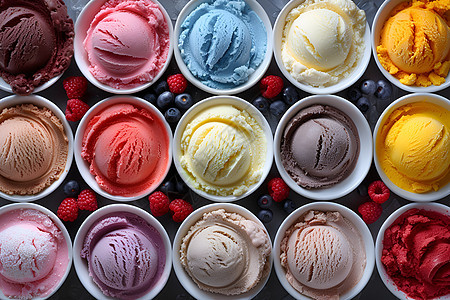 多彩的冰淇淋图片