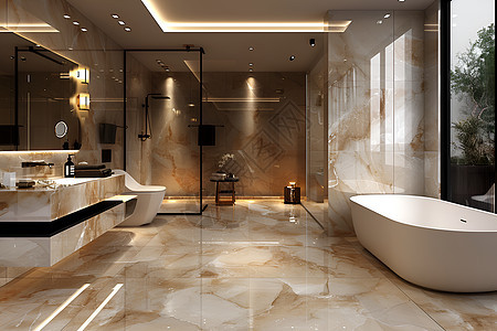 清新爽洁的浴室图片
