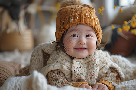 可爱的亚洲婴儿图片