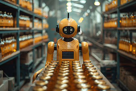 黄色机器人图片