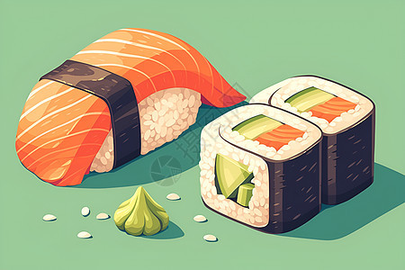 美味的寿司之旅图片
