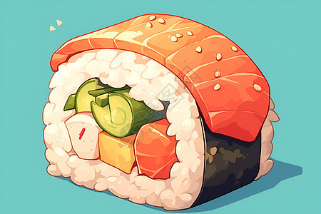 彩色美食寿司图片