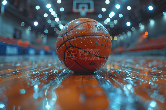 篮球球场的篮球图片