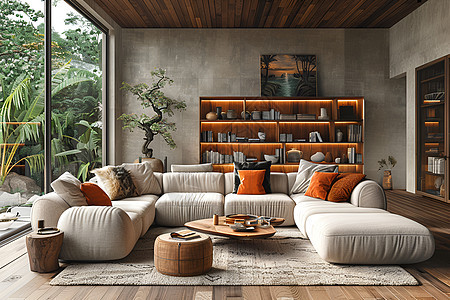 现代风格的客厅图片