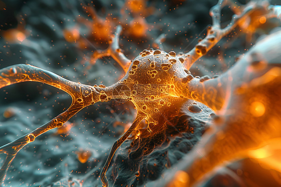 晶莹的神经细胞图片