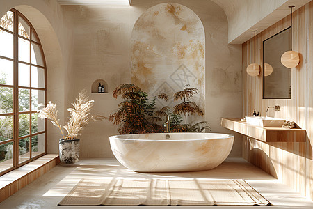现代大理石浴室背景图片