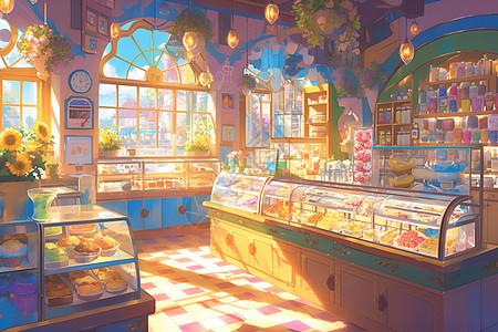 甜品店背景图片