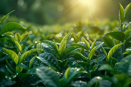 茶园里的茶树图片