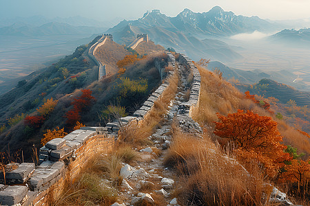 长城山脉的奇观图片