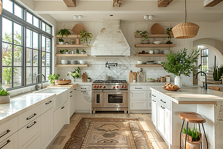 北欧风格的厨房图片