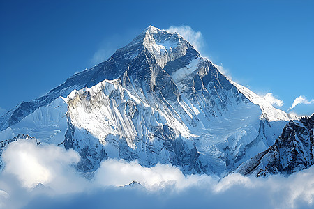 壮观的雪山风景图片