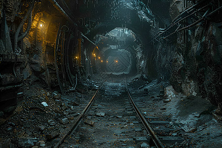 煤矿中的道路图片