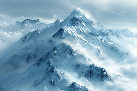 壮丽的雪山山脉图片