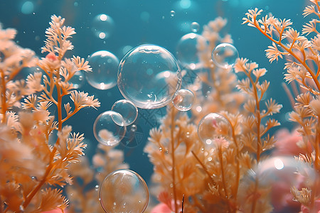 海底的泡泡图片