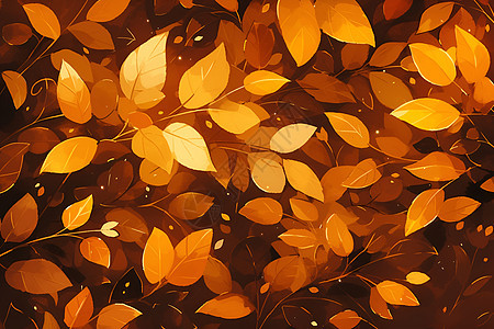 秋日的树叶图片