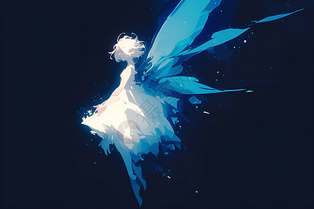 白色翅膀的仙女图片