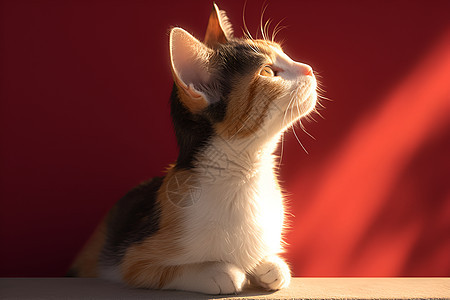 阳光下的猫咪图片