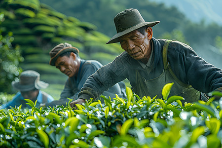 优秀的茶农团队图片