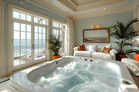 海景套房的浴室图片