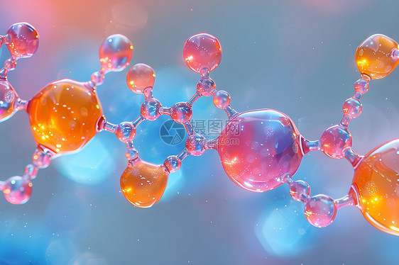 分子结构的微观图图片