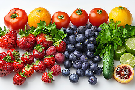 五彩斑斓的水果和蔬菜图片