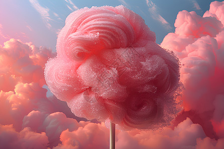 棉花糖天空中的棉花糖图片