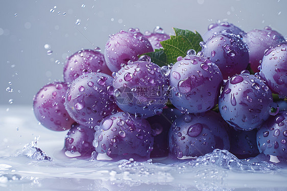 葡萄上的水珠图片