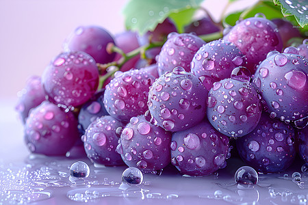 美味的紫色葡萄图片