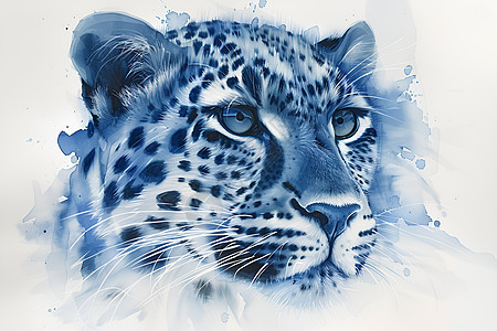 艺术画可爱的豹子图片