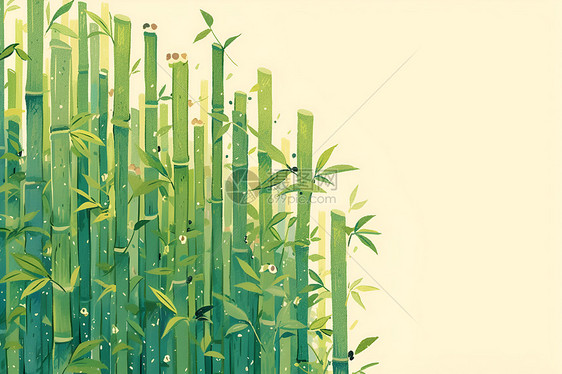 童趣可爱的小竹林图片