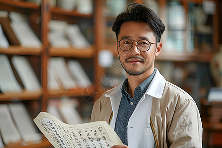 男医生手里的纸张图片