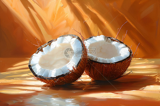 半颗椰子图片