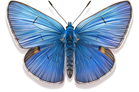 轻盈的蓝蝴蝶图片
