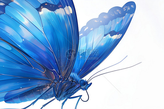 优雅飞舞的蓝色蝴蝶图片