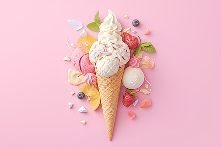 可口甜蜜的冰淇淋图片