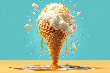 可口的奶油冰淇淋图片