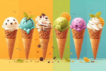 美味的食物冰淇淋图片