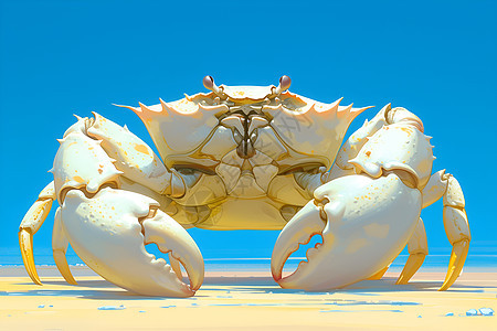 沙滩上的大螃蟹图片