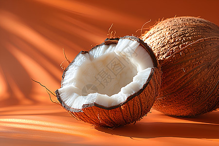 椰子被切开的形态图片