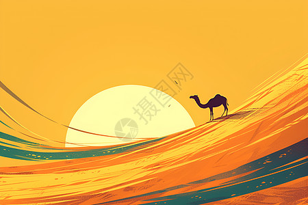 骆驼背景下的骆驼图片