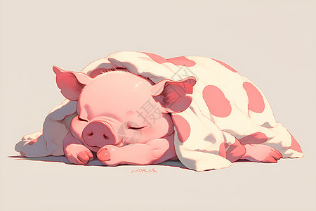 睡觉的小猪图片
