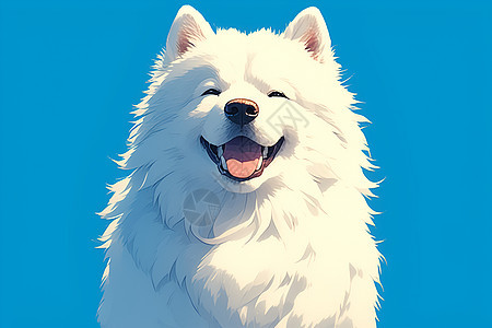 欢乐的狗狗插画图片