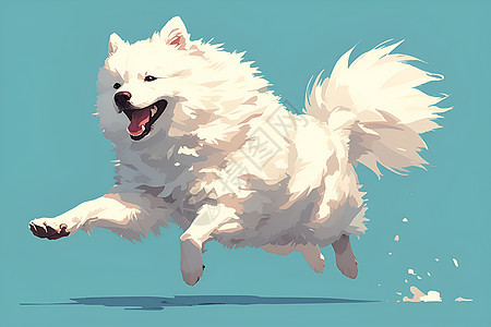 快乐奔跑的狗狗图片