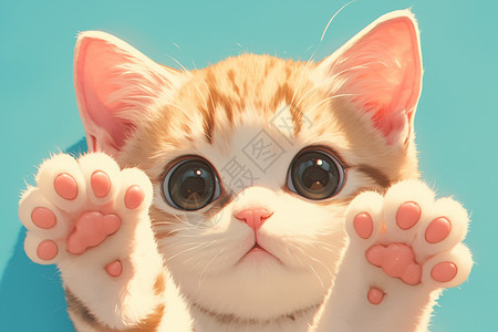 可爱的小猫的爪子图片