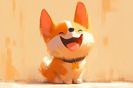 快乐的小狗图片