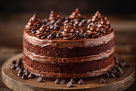 可口的巧克力蛋糕图片