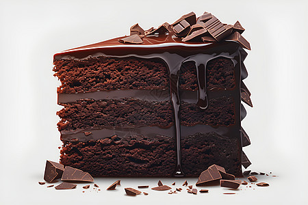 一块巧克力蛋糕图片