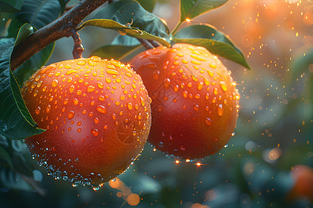 夏日的美味桃子图片